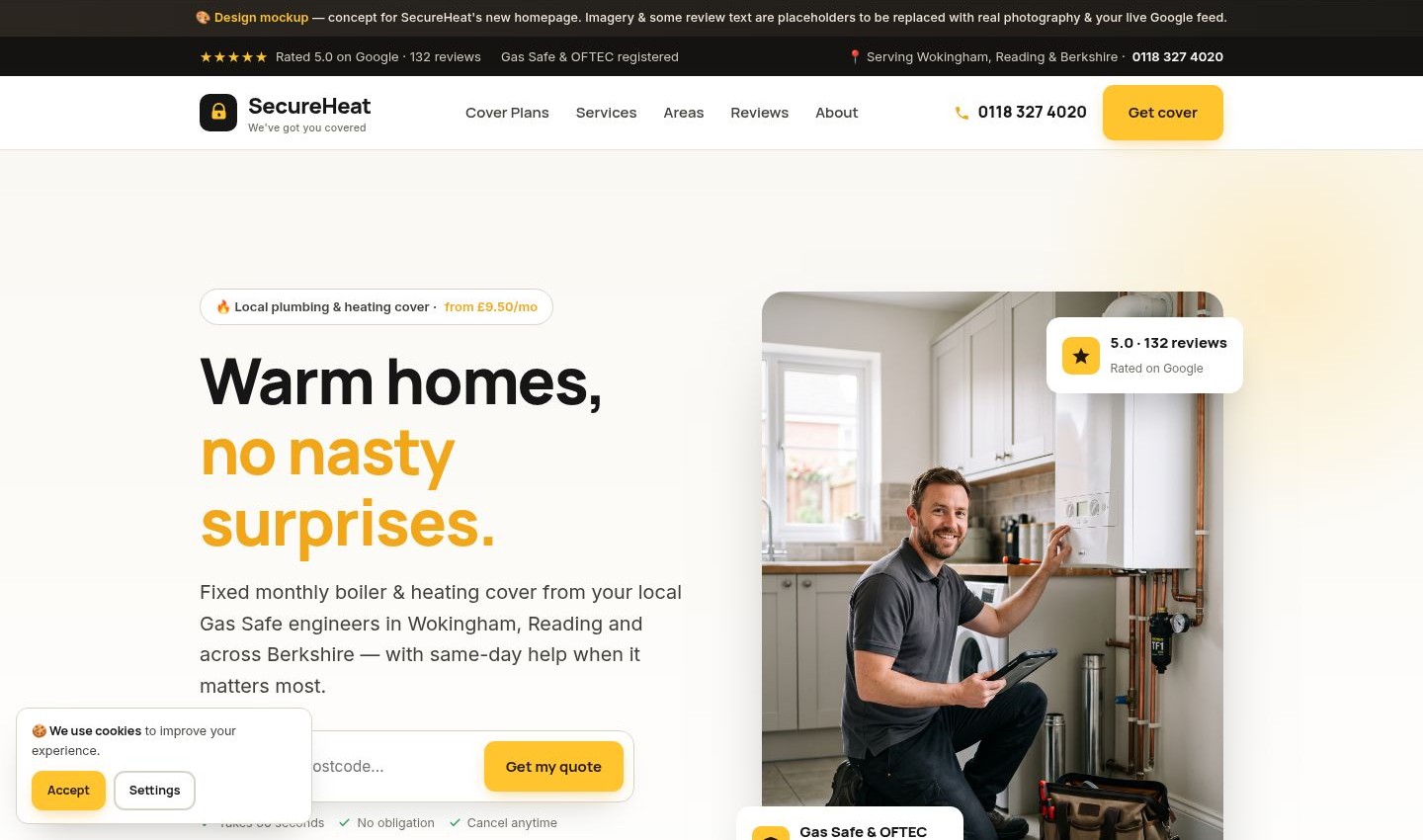 New homepage concept
